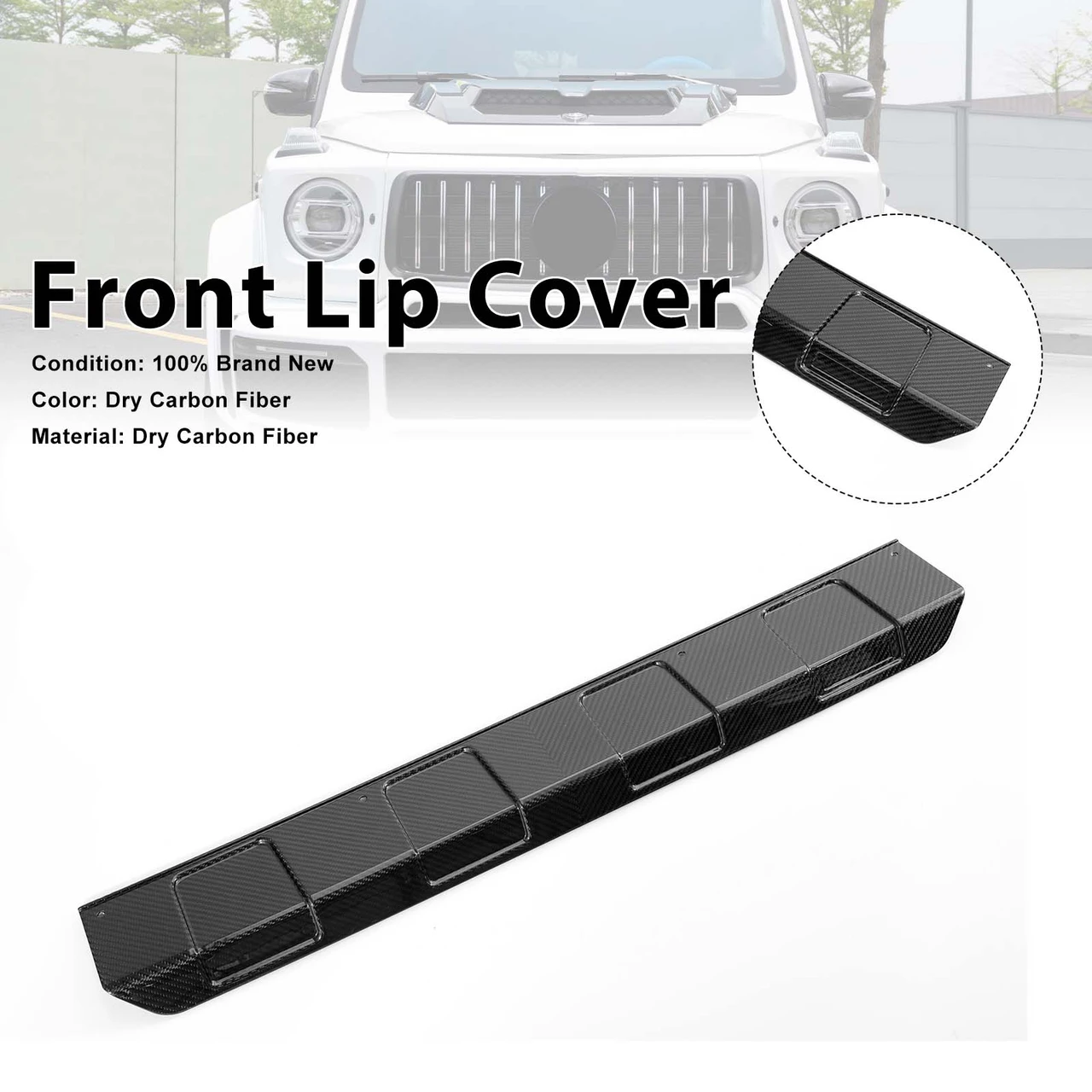 Carbon Front Lip Cover Fit Mercedes G-Class W464 G63 B700 B800 B900 2019-2023