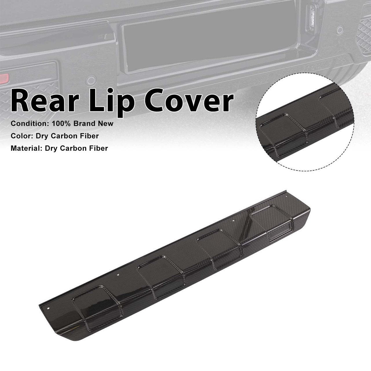 Carbon Rear Lip Cover Fit Mercedes G-Class W464 G63 B700 B800 B900 2019-2023
