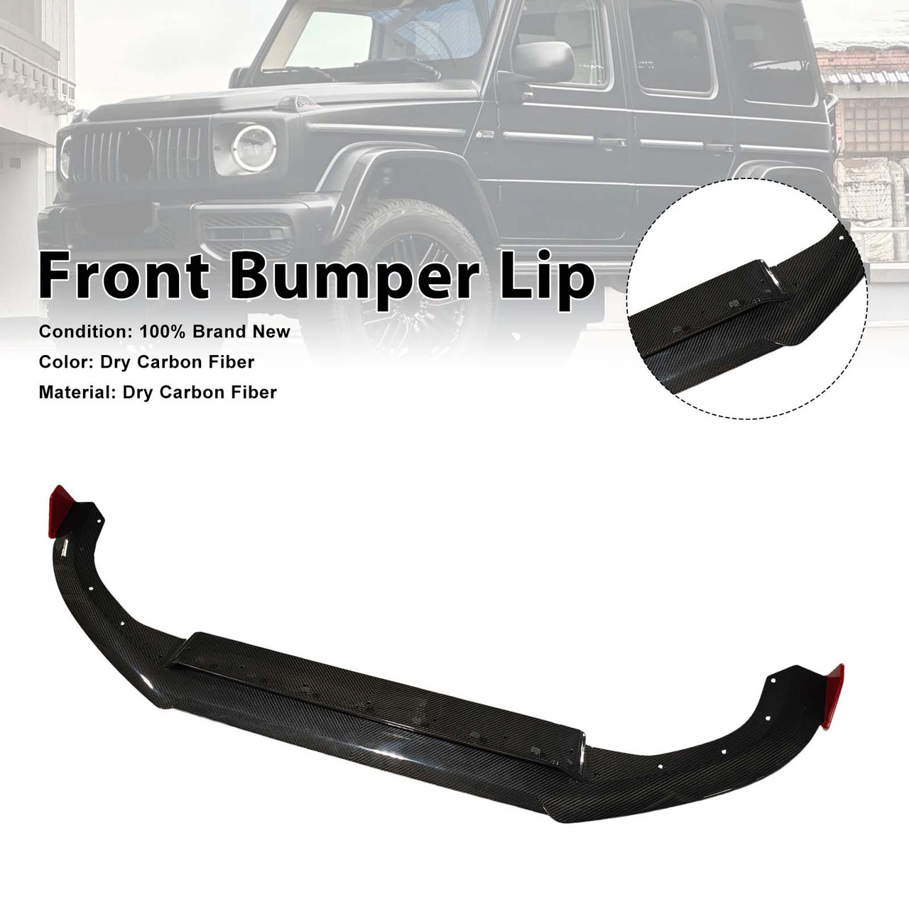 Dry Carbon Front Bumper Lip Fit Benz W464 B800 B900 2019-2023 Rocket Style