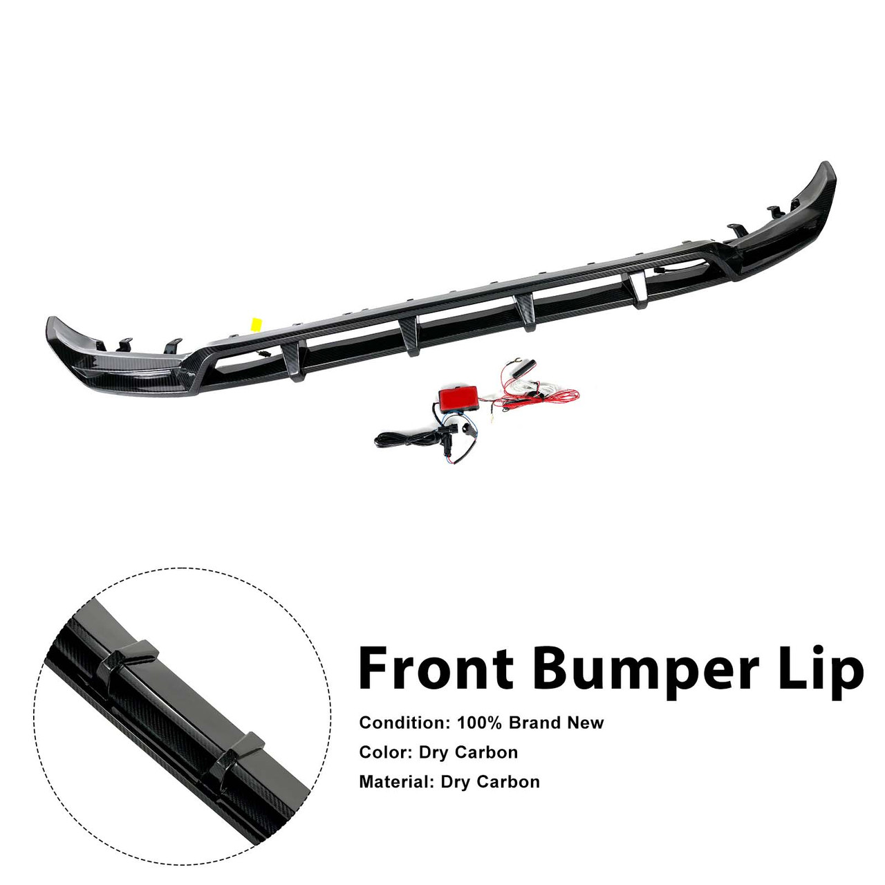 Dry Carbon Front Bumper Lip Fit Mercedes Benz G-Class W464 W463A 2019-2023