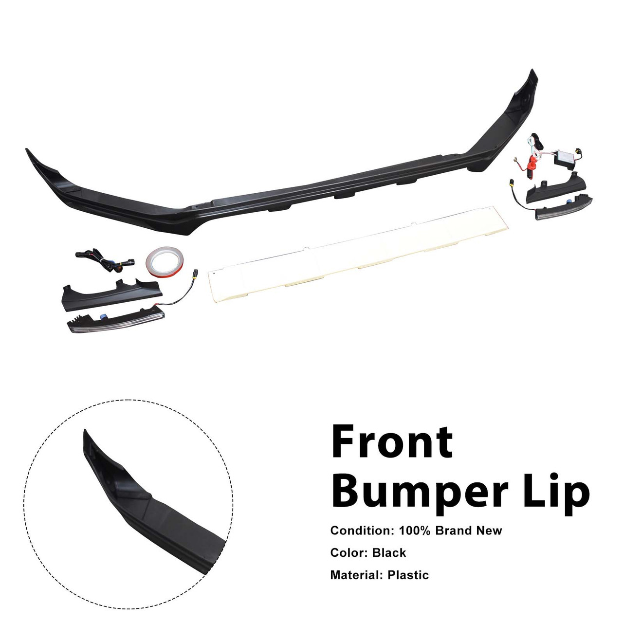 Brabus Style Front Bumper Lip Fit Mercedes Benz G-Class W464 W463A 2019-2023