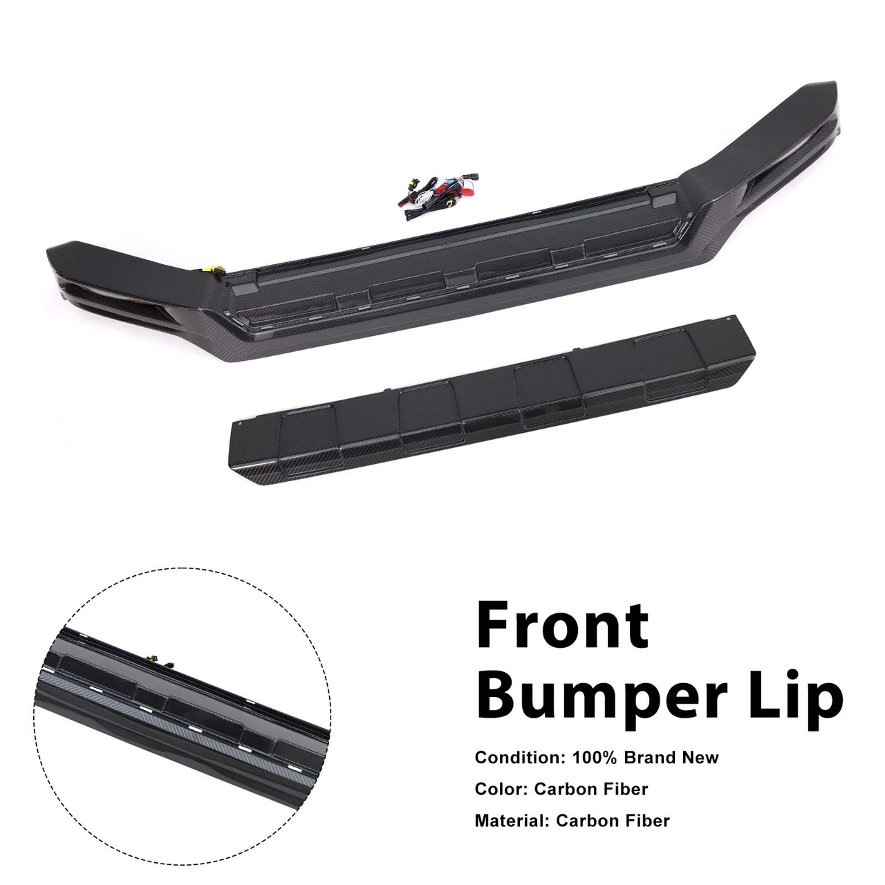 Carbon Fiber Front Bumper Lip Fit Mercedes Benz G-Class W464 W463A 2019-2023