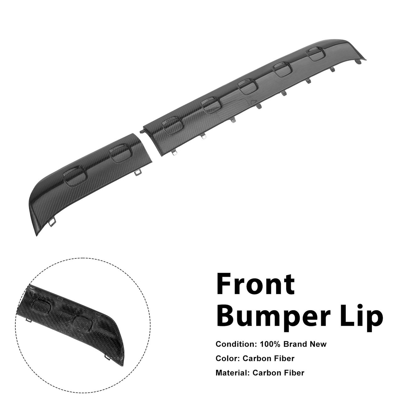 Carbon Fiber Front Bumper Lip Fit Mercedes Benz G-Class W464 G63 2019-2023