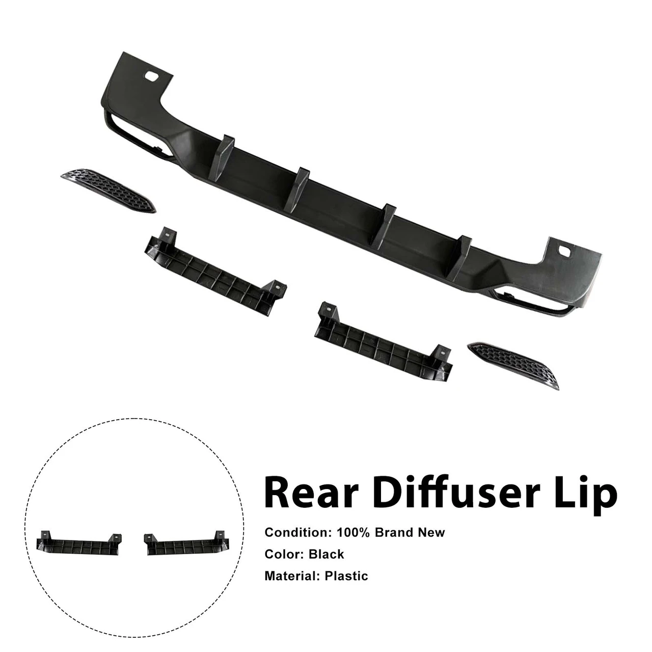 Rear Diffuser Lip Fit Mercedes Benz G-Class W464 W463A 2019-2023 Shark Style