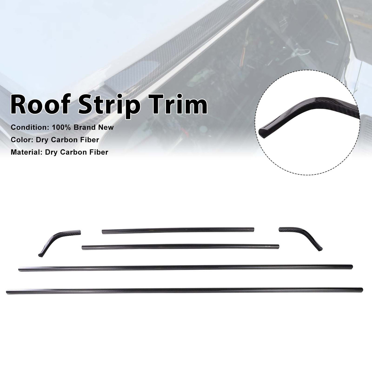 Dry Carbon Roof Strip Trim Fit Mercedes Benz G Class W464 W463A 2019-2023