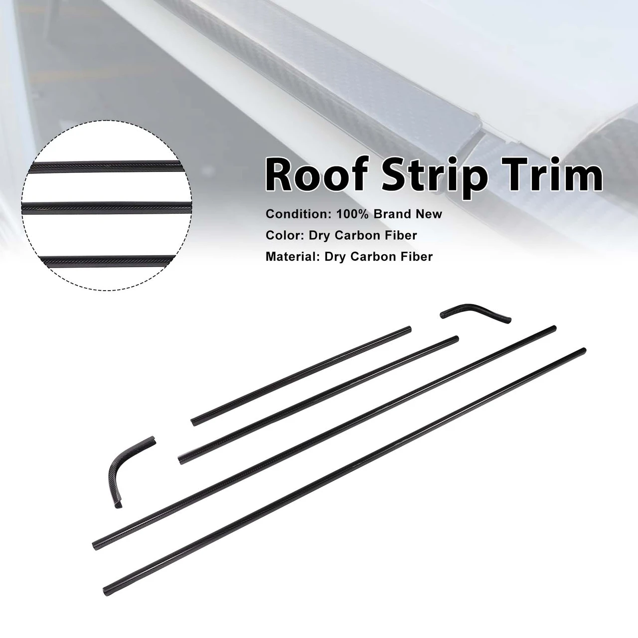 Dry Carbon Roof Strip Trim Fit Mercedes Benz G Class W464 W463A 2019-2023