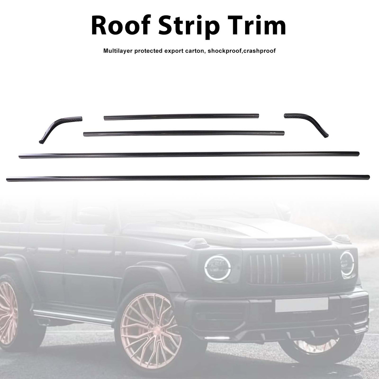 Dry Carbon Roof Strip Trim Fit Mercedes Benz G Class W464 W463A 2019-2023