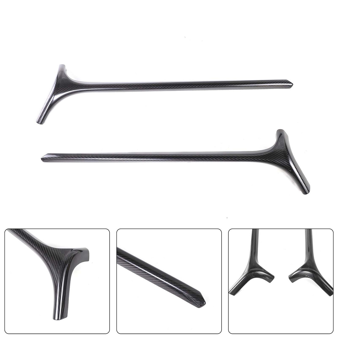 Carbon Fiber Front Window A-Pillar Addon Fit Benz G Class W464 G500 2019-2023