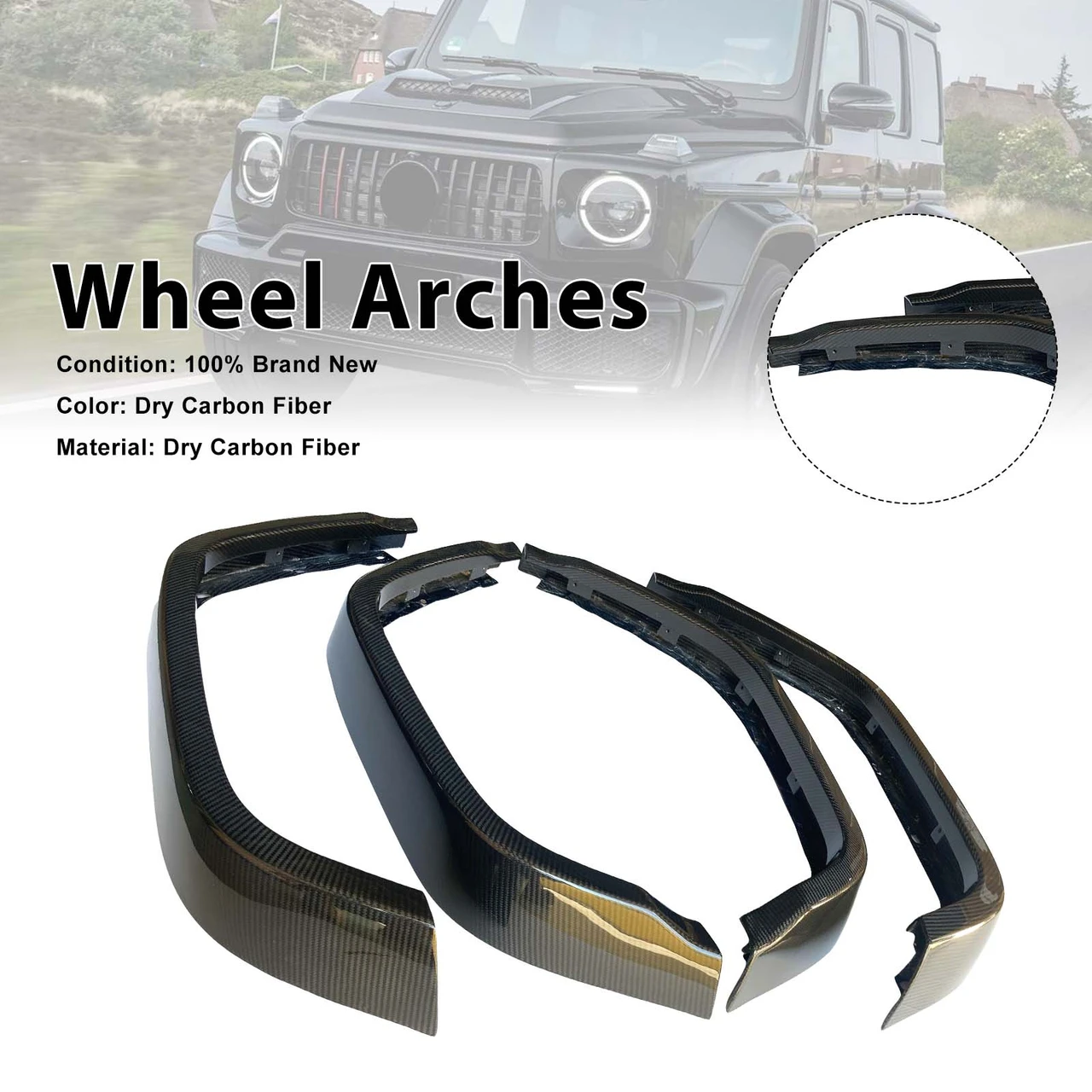 Dry Carbon Front Rear Wheel Arches Fit Mercedes Benz W464 W465 2019-2026