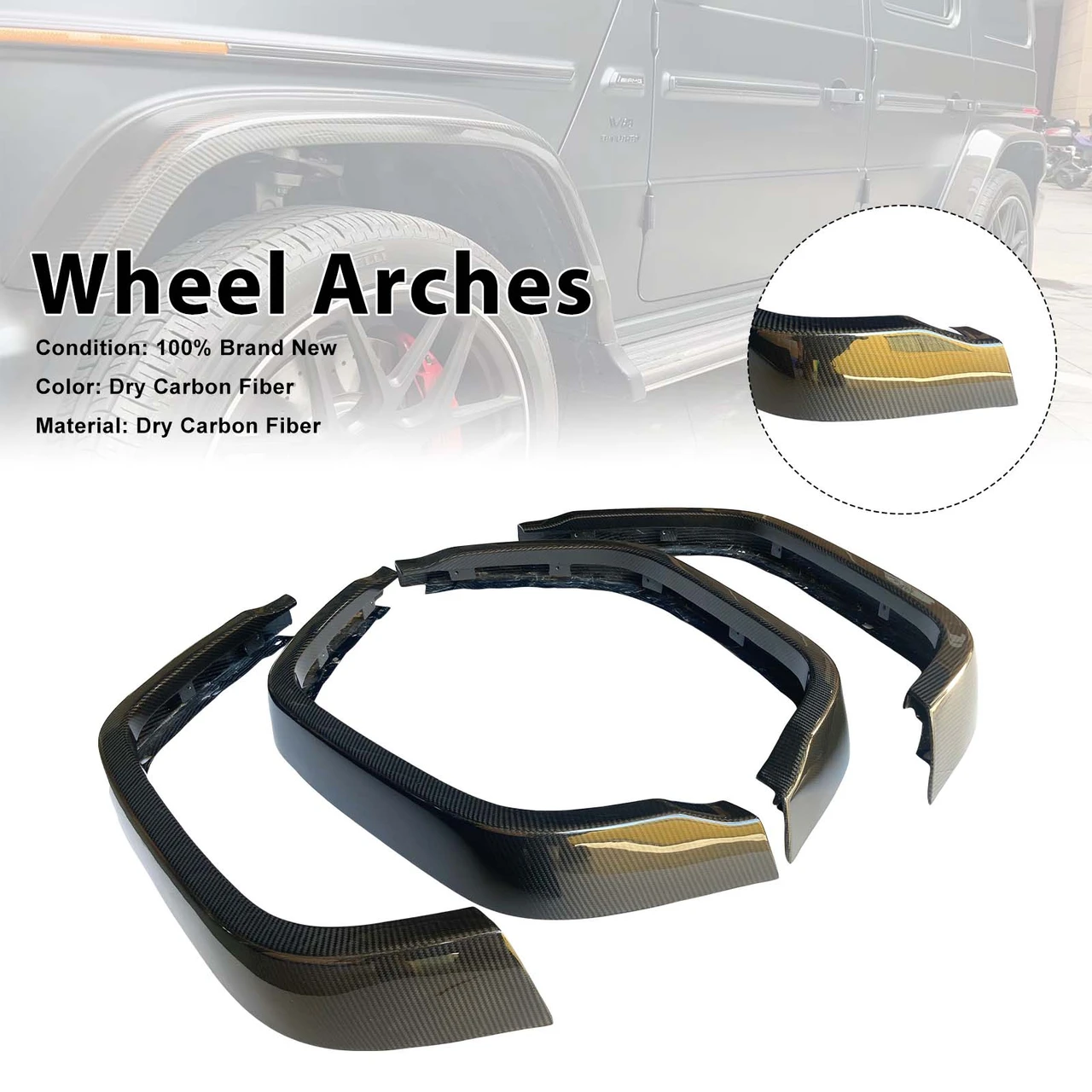 Dry Carbon Front Rear Wheel Arches Fit Mercedes Benz W464 W465 2019-2026
