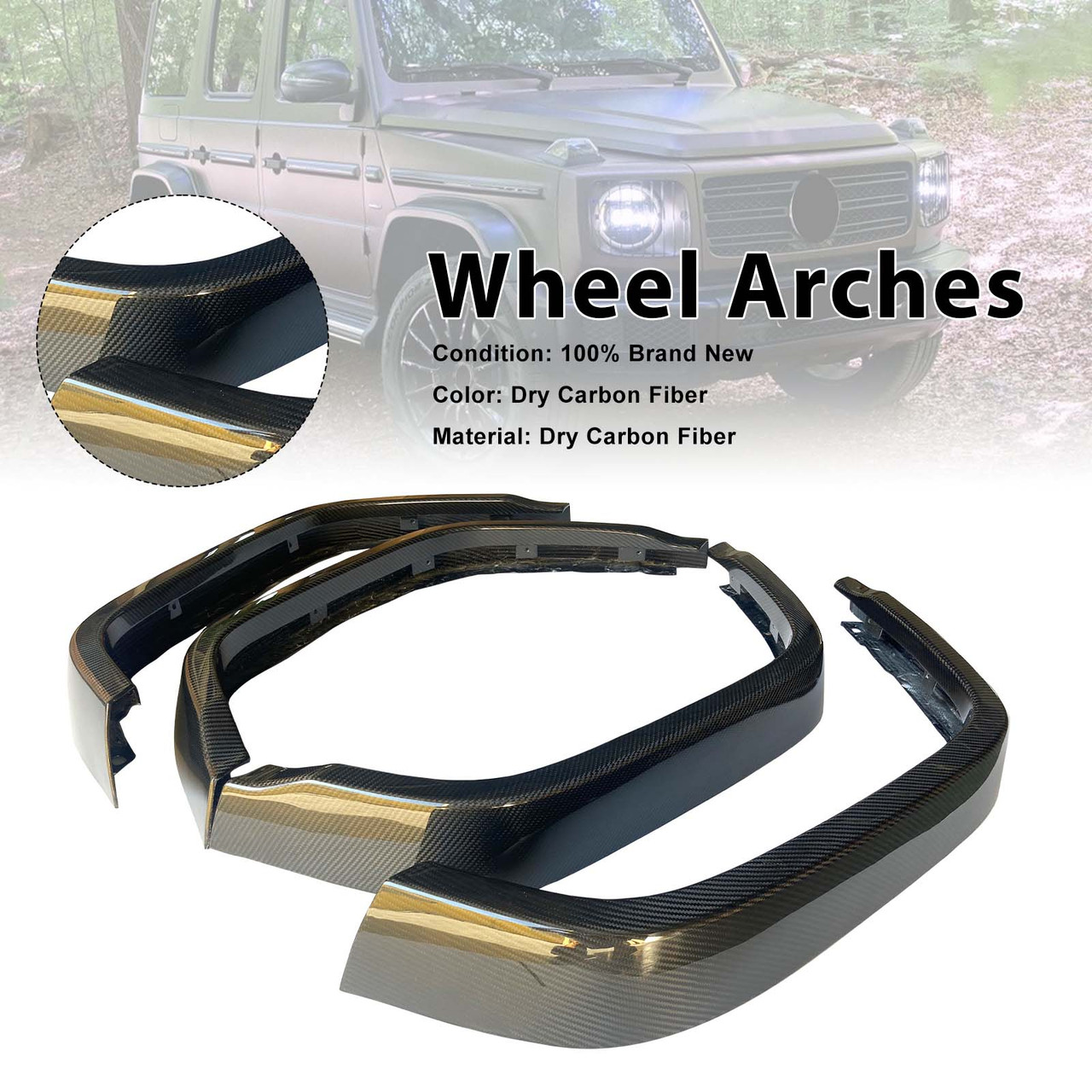 Dry Carbon Front Rear Wheel Arches Fit Mercedes Benz W464 W465 2019-2026