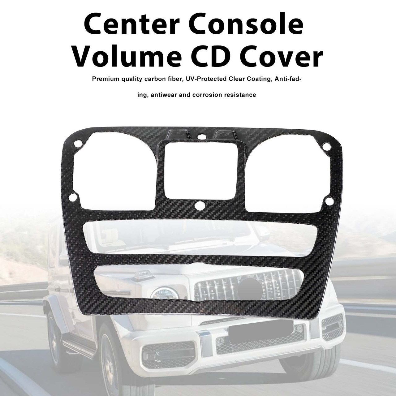 Carbon Fiber Center Console Volume CD Cover Fit Benz G Class W464 2019-2023