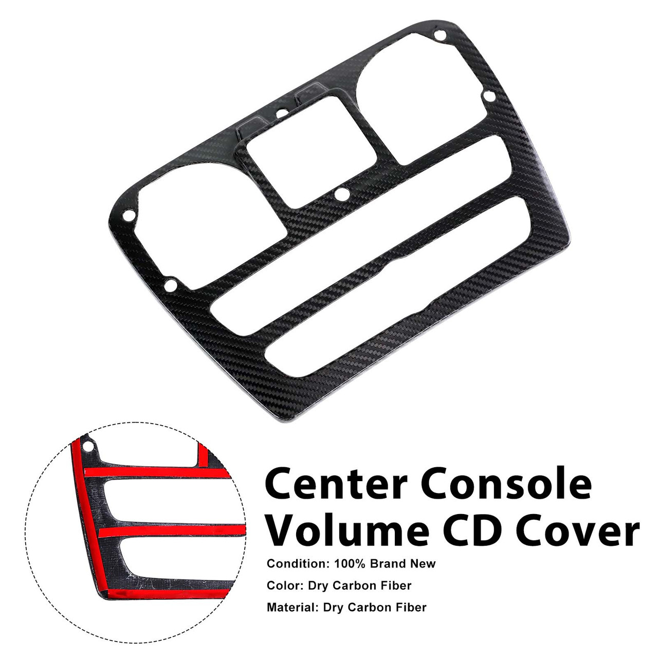 Carbon Fiber Center Console Volume CD Cover Fit Benz G Class W464 2019-2023