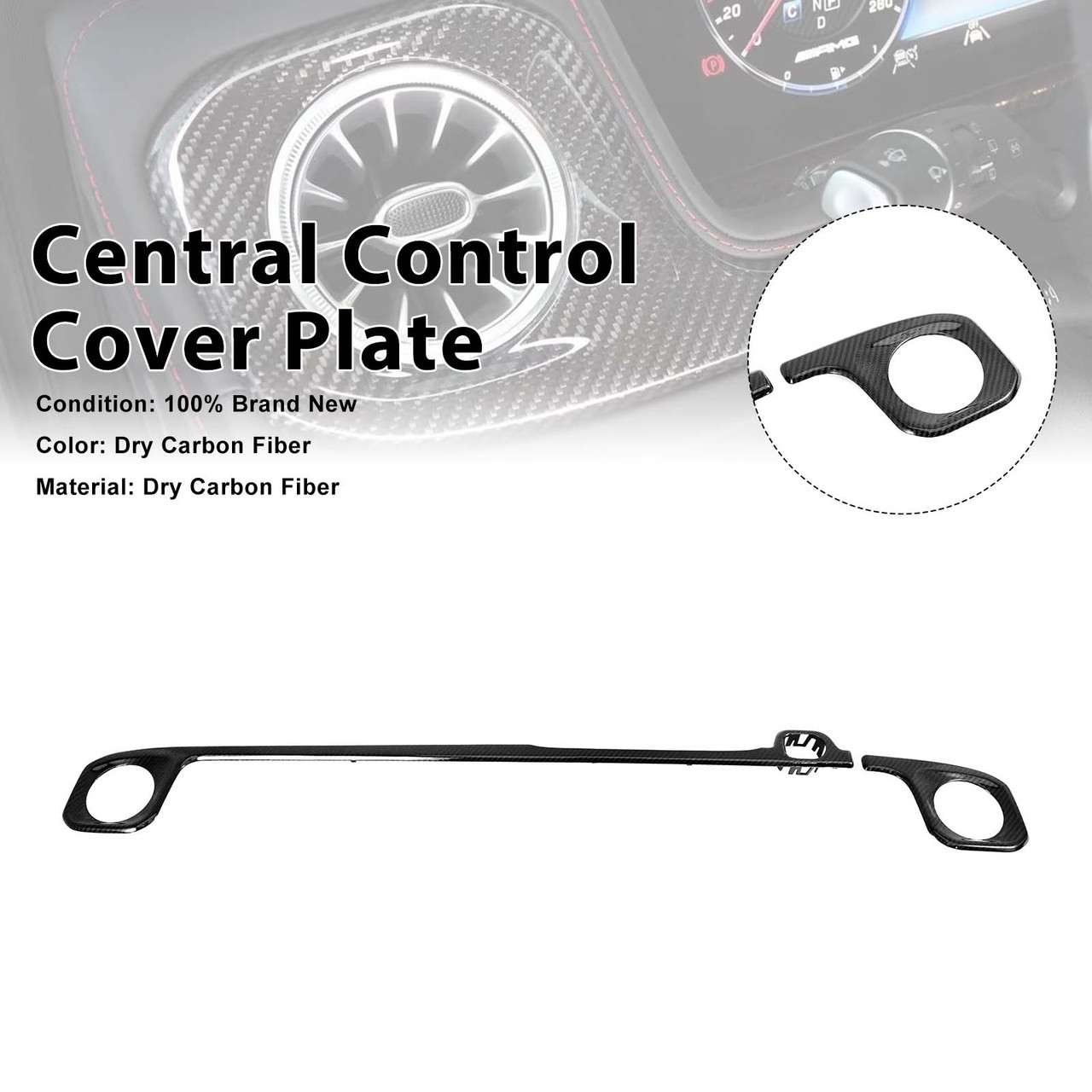 Carbon Fiber Central Control Cover Fit Mercedes G-Class W465 W464 2019-2026