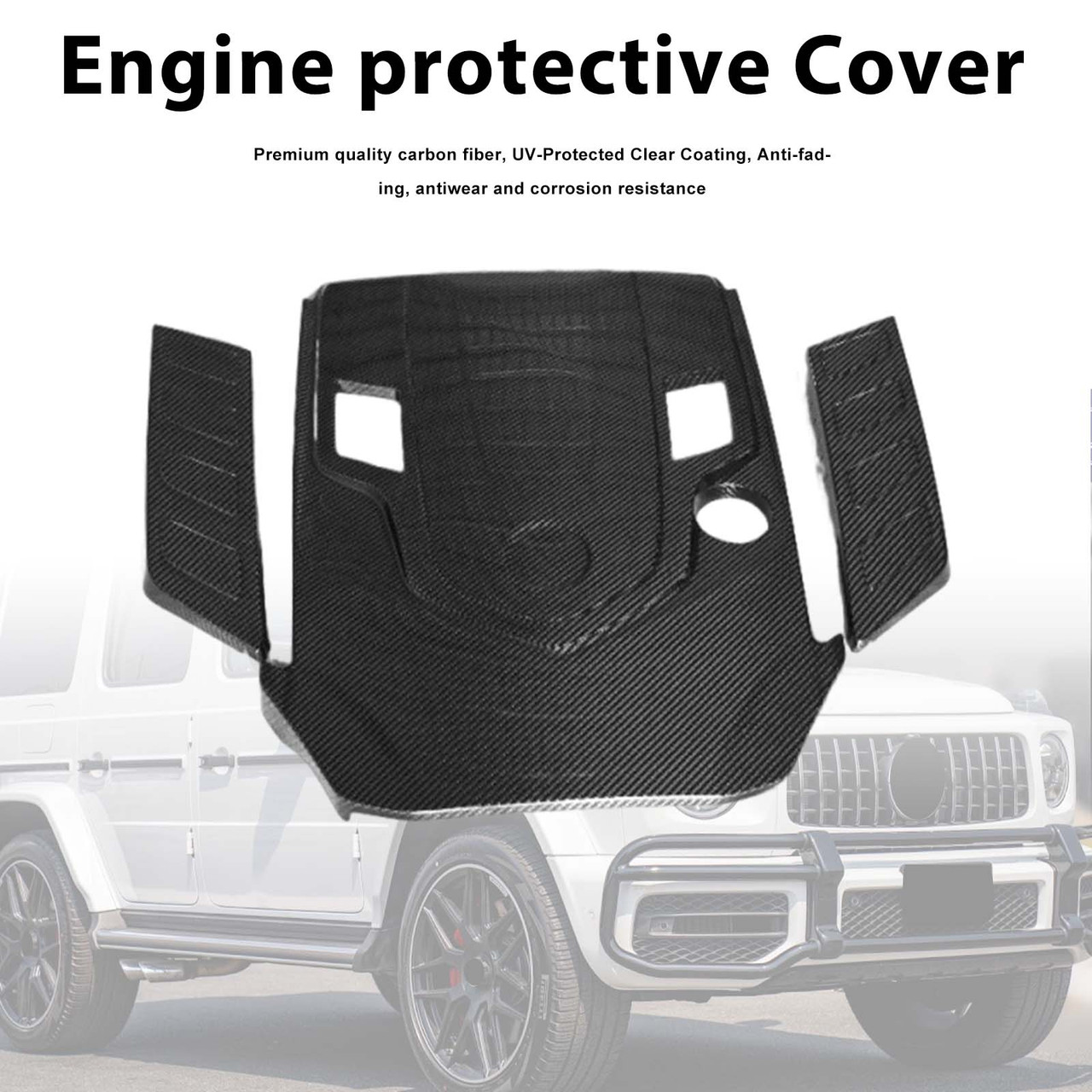 Dry Carbon Fiber Engine Cover Wind-Box Plate Fit G Class W463A W464 2019-2023