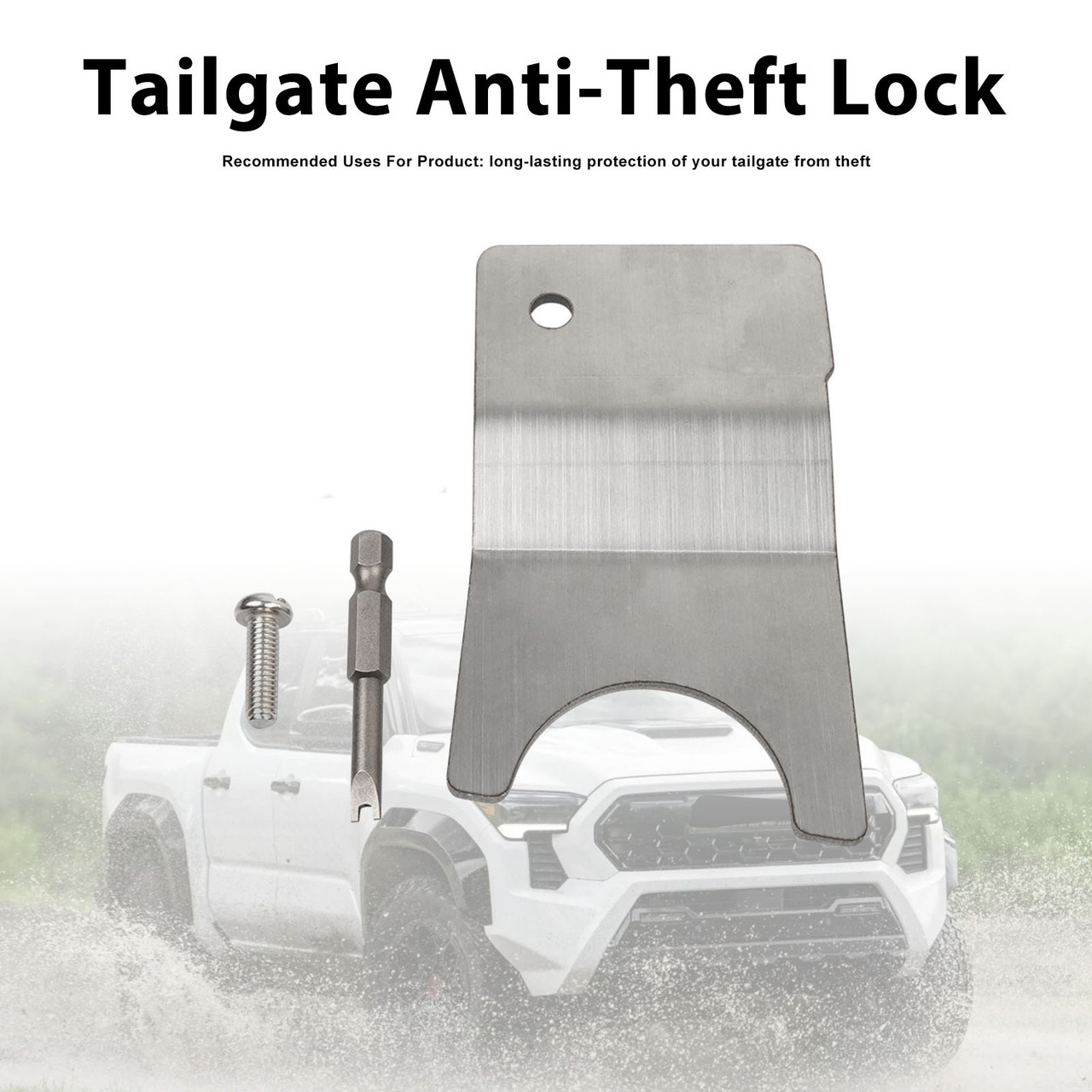 Tailgate Security Device Bed Tailgate Anti-Theft Lock Fit Tacoma 2024-2026