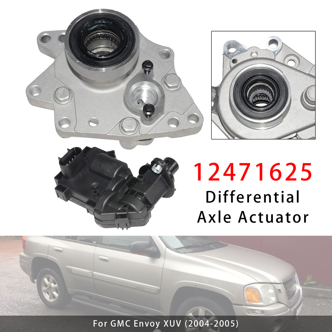 4WD Front Differential Axle Actuator Disconnect Housing For Trailblazer 02-2009