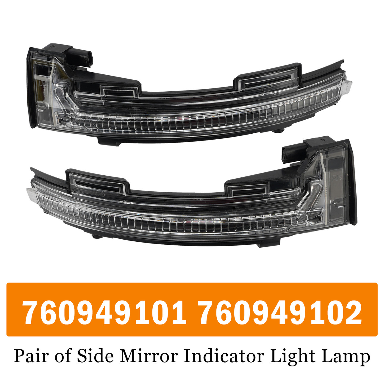 Pair of Side Mirror Indicator Light Lamp for VW Touareg III CR 2018-2023