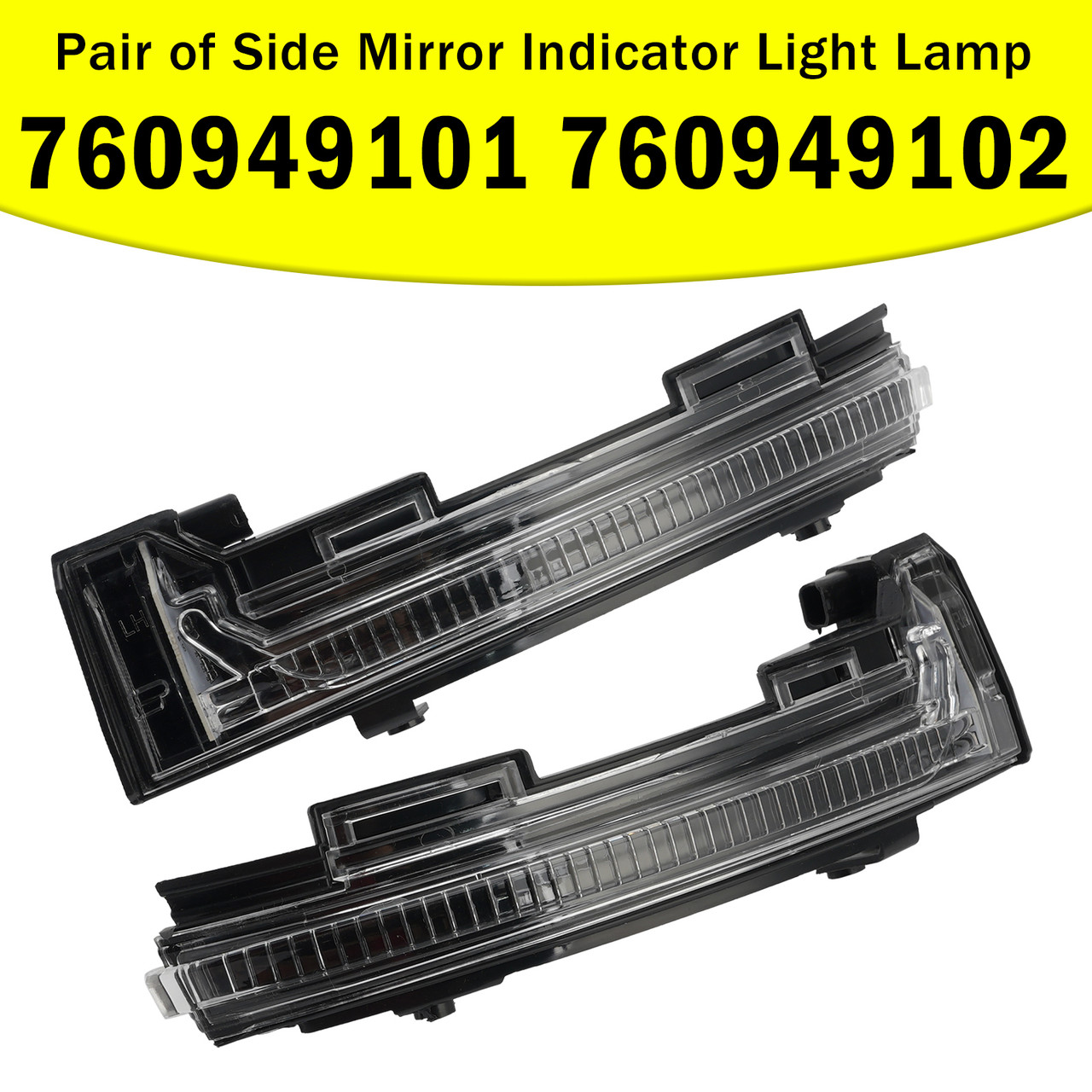 Pair of Side Mirror Indicator Light Lamp for VW Touareg III CR 2018-2023