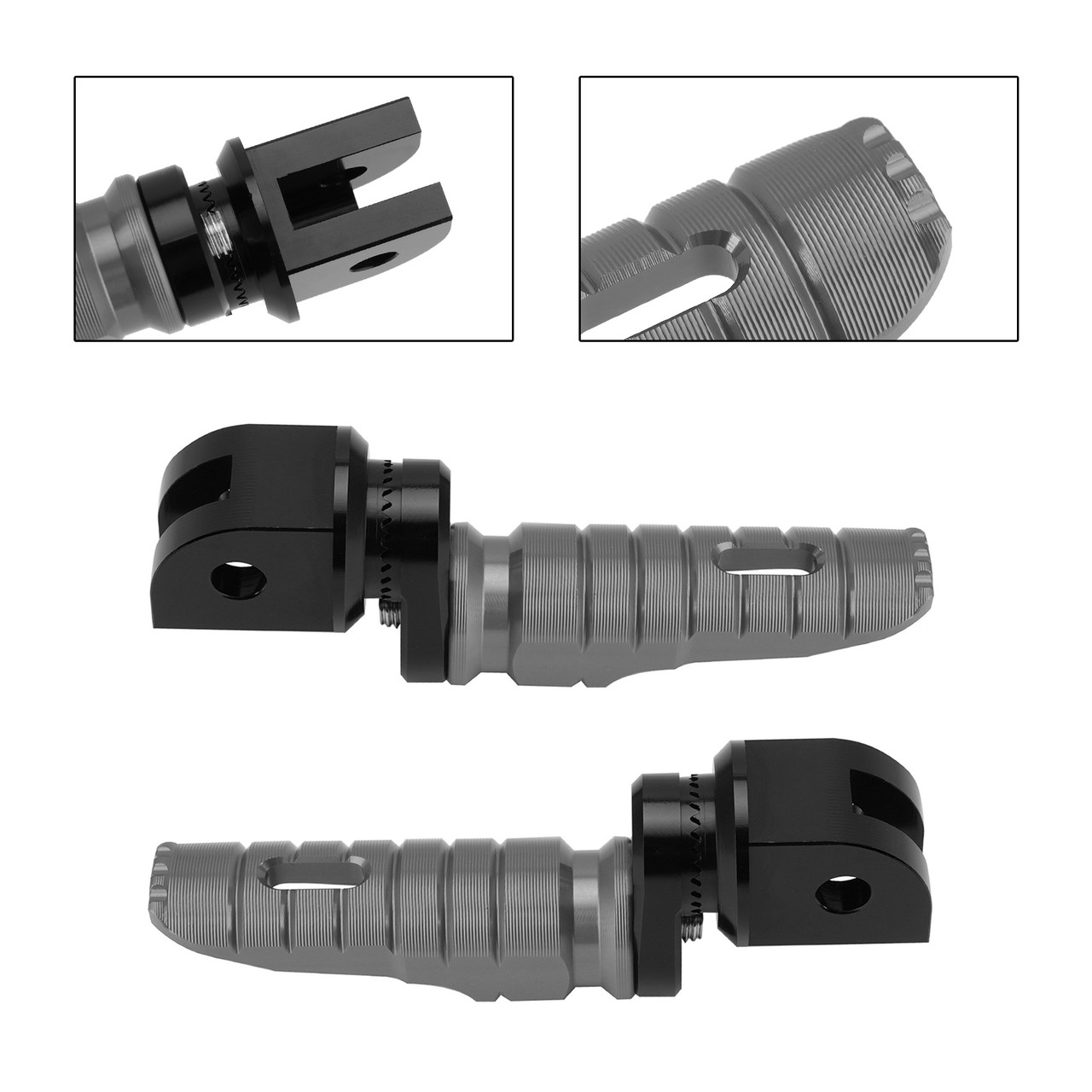 Front Footrests Foot Pegs fit for Speed 400 23-26 Thruxton 400 2026 Gray