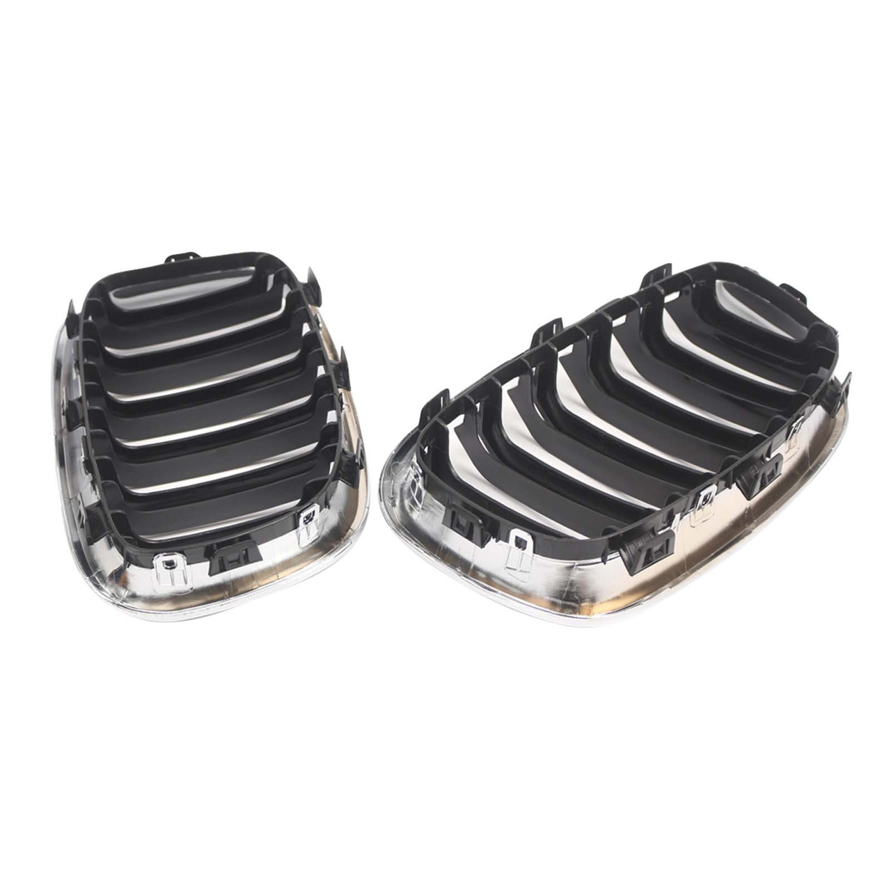 2PCS Front Bumper Kidney Grille Grill Fit BMW 1 Series F20 F21 2012-2014