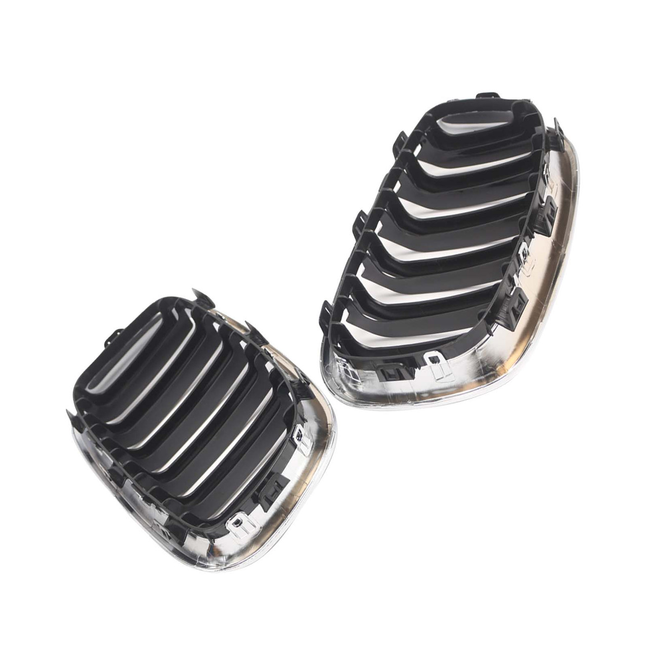 2PCS Front Bumper Kidney Grille Grill Fit BMW 1 Series F20 F21 2012-2014