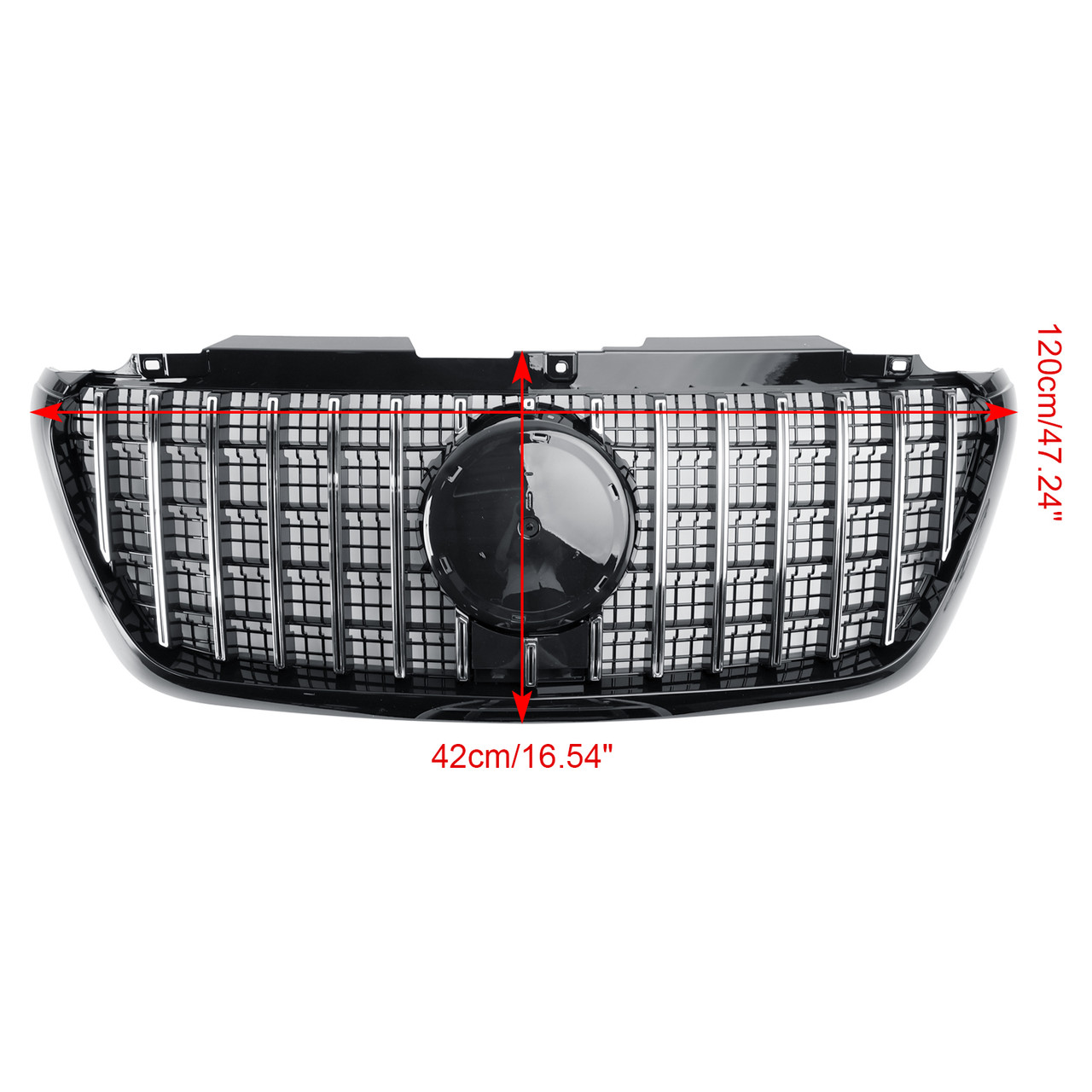 GT-Style Front Bumper Grille Grill Fit Mercedes Sprinter W907 W910 2018-2023