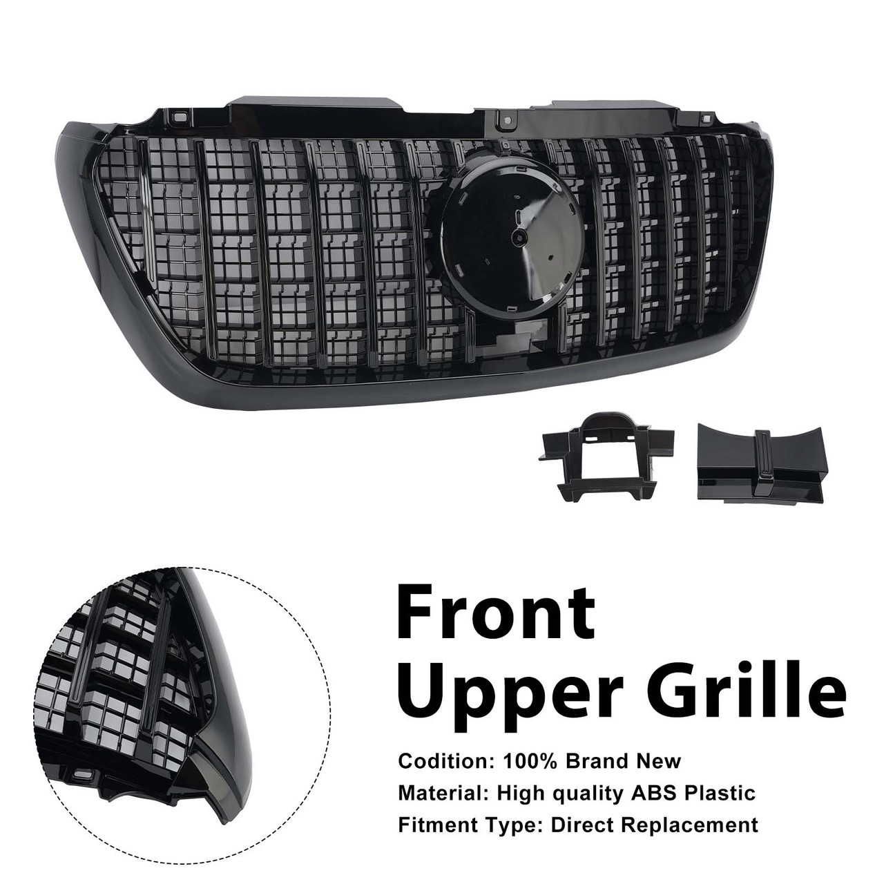 GT-Style Front Bumper Grill Grille Fit Mercedes Sprinter W907 W910 2018-2023
