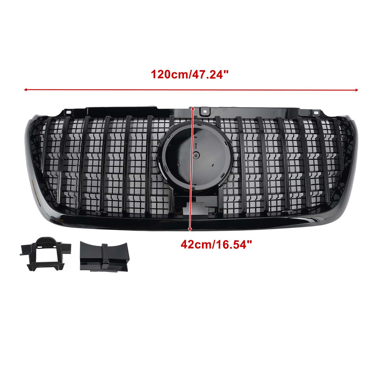 GT-Style Front Bumper Grill Grille Fit Mercedes Sprinter W907 W910 2018-2023