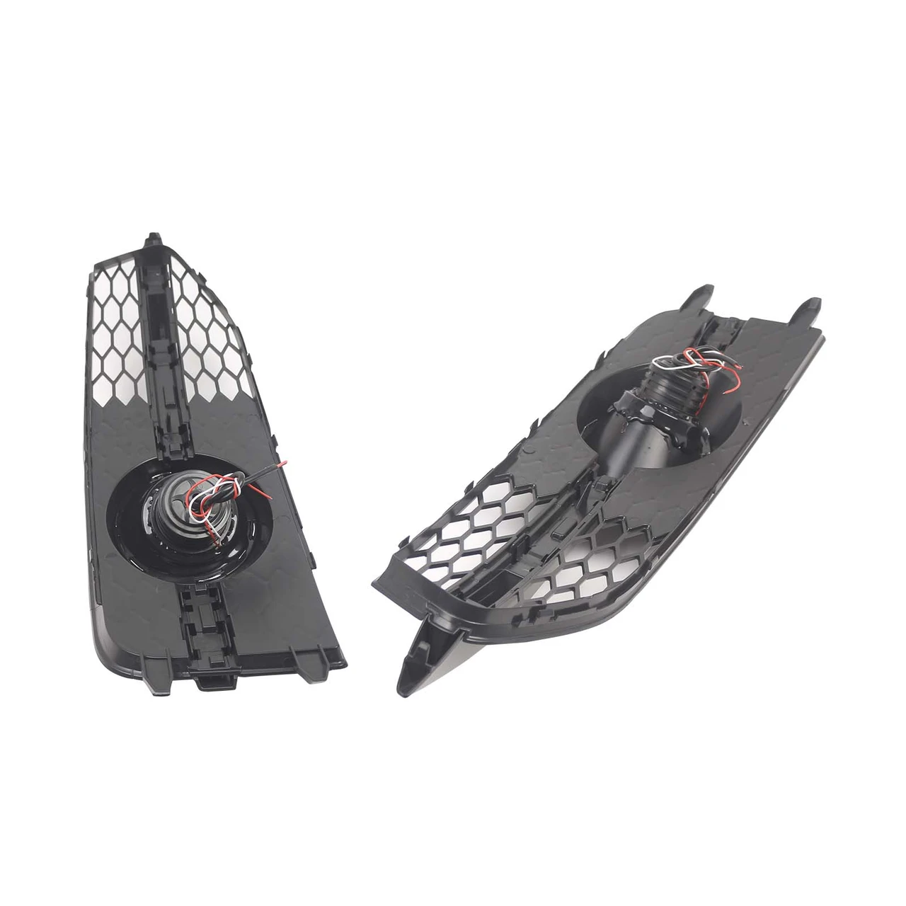 Black Front Bumper Fog Light Grille Cover Bezel Fit Audi A7 S7 S-Line 2012-2015