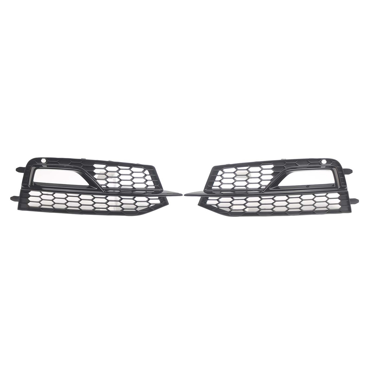 Black Front Fog Lamp Grill Fit Audi A5 S-Line Sport Edition Bumper 2013-2016