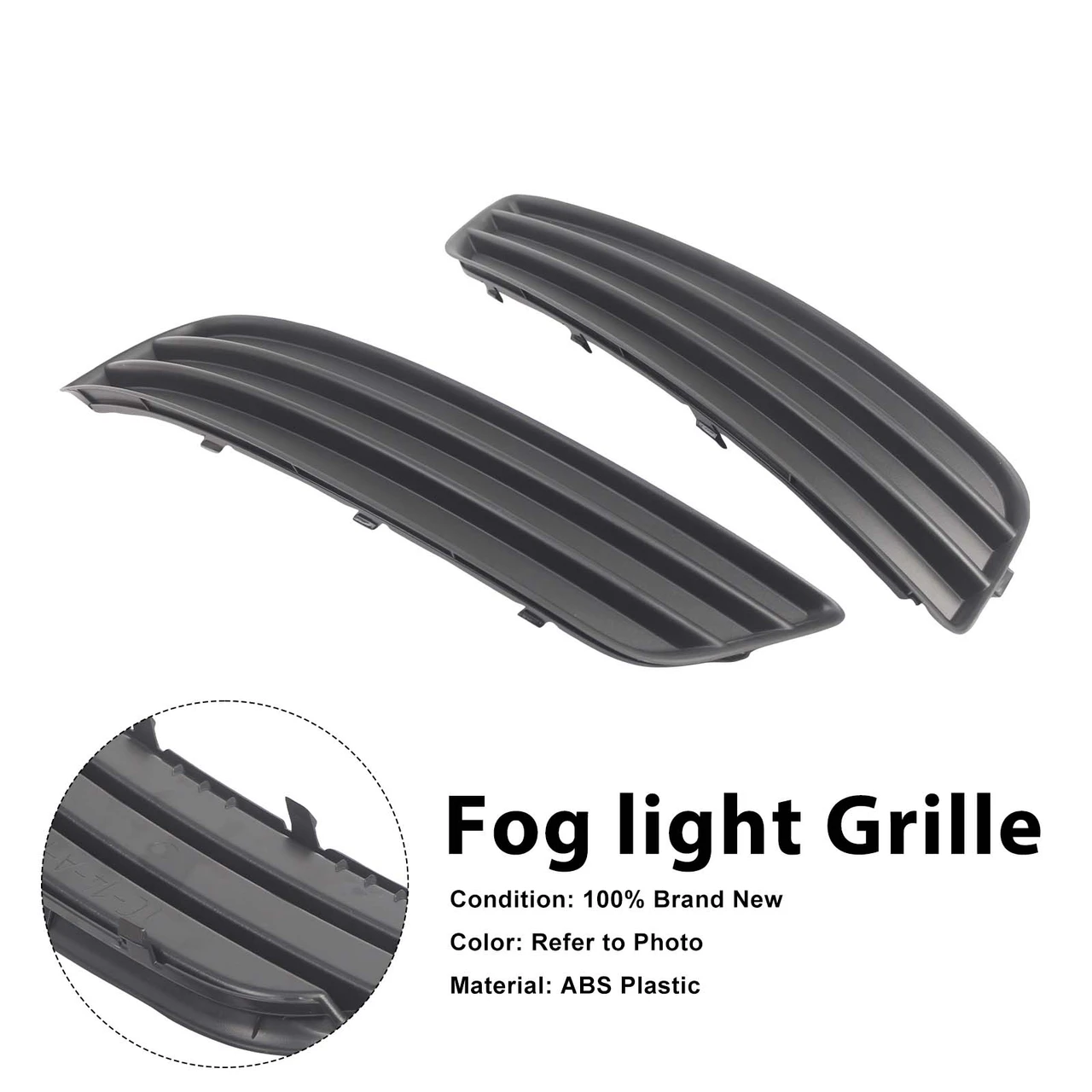 2PCS Front Bumper Fog Light Lamp Cover Grill Grille Fit Audi A3 8P 2008-2012