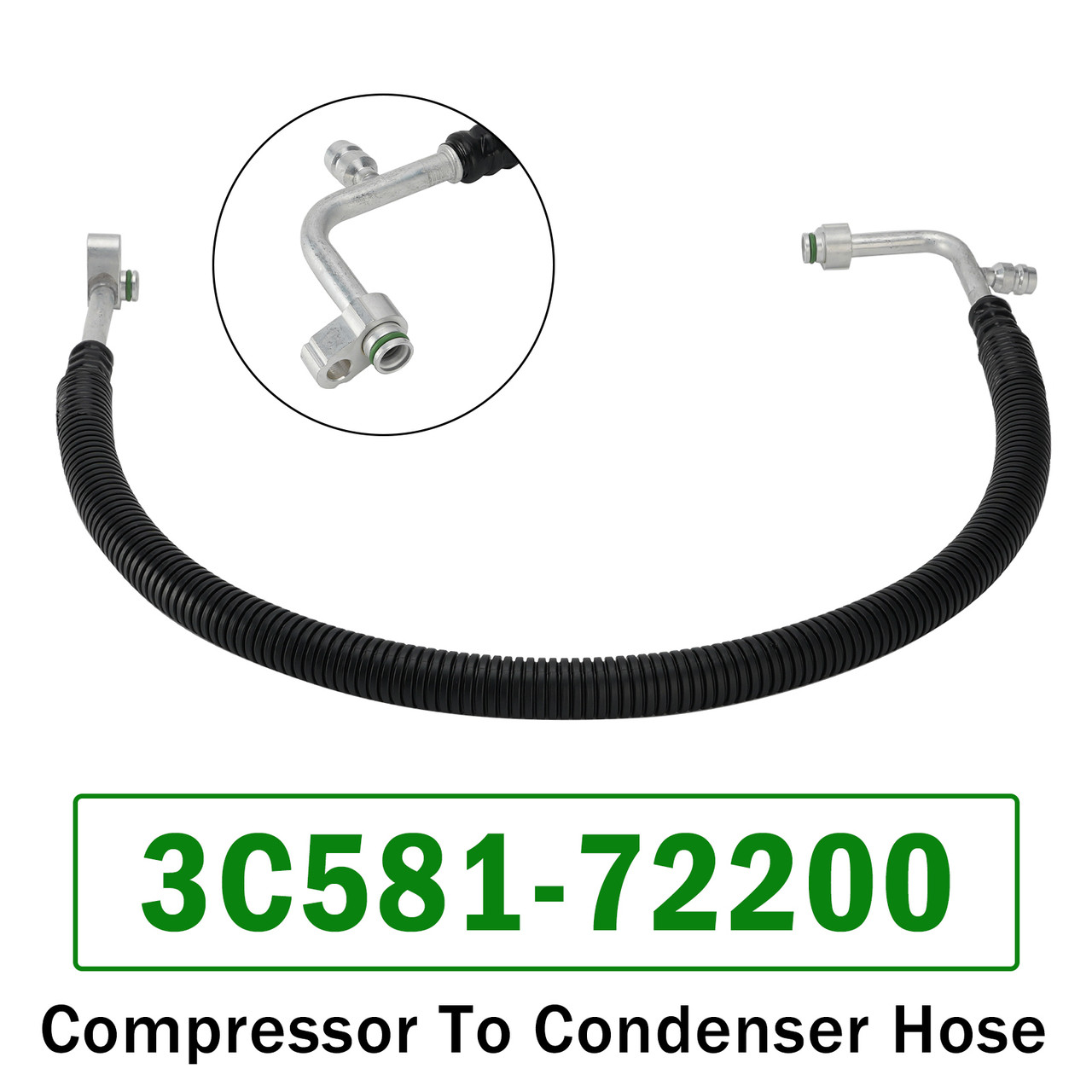 3C581-72200 Compressor To Condenser Hose Fits For Kubota M8540 M9540 Tractors