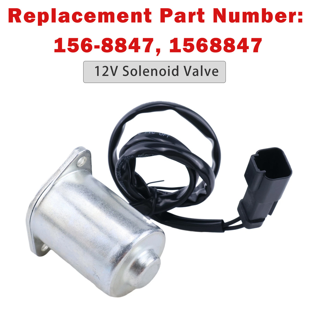 156-8847 12V Swing Solenoid Valve For Caterpillar 3013 3024 Engine 302.5 303 CR