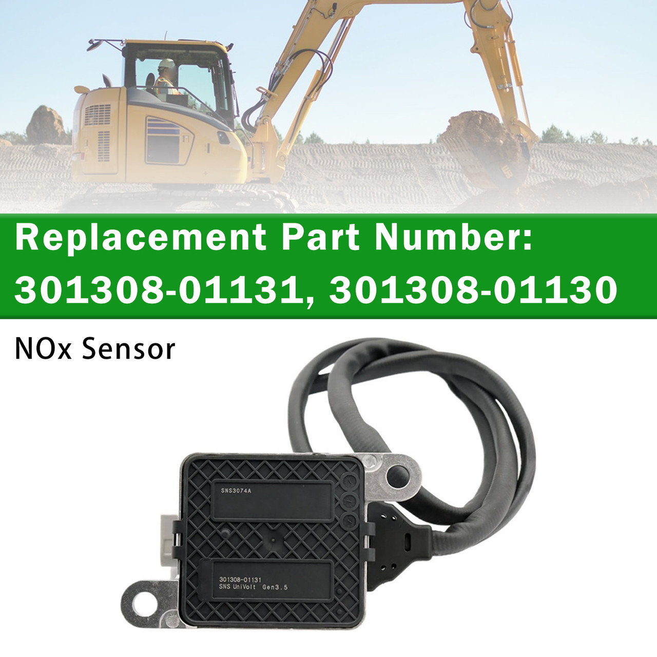 301308-01131 301308-01130 Nitrogen Oxide Nox Sensor For Doosan Dx160 Dx170