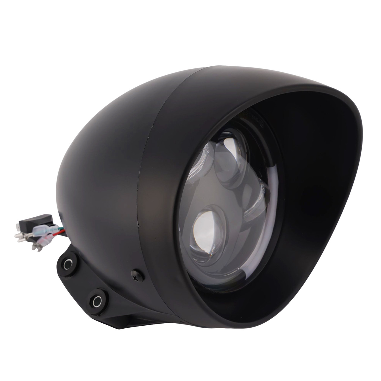 40W 5.75" Beam Headlight Fog Lamp Custom 4000Lm Black Fits For Racer Bobber