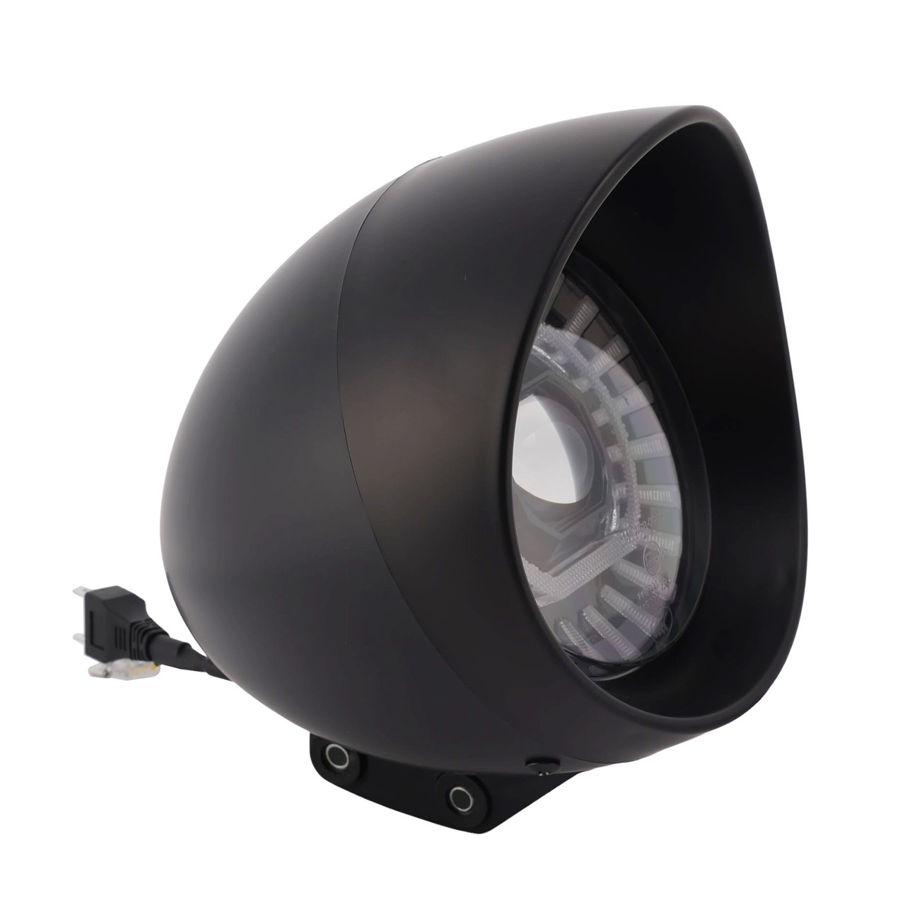 55W 5.75" Beam Headlight Fog Lamp Custom 4000Lm Black Fits For Racer Bobber