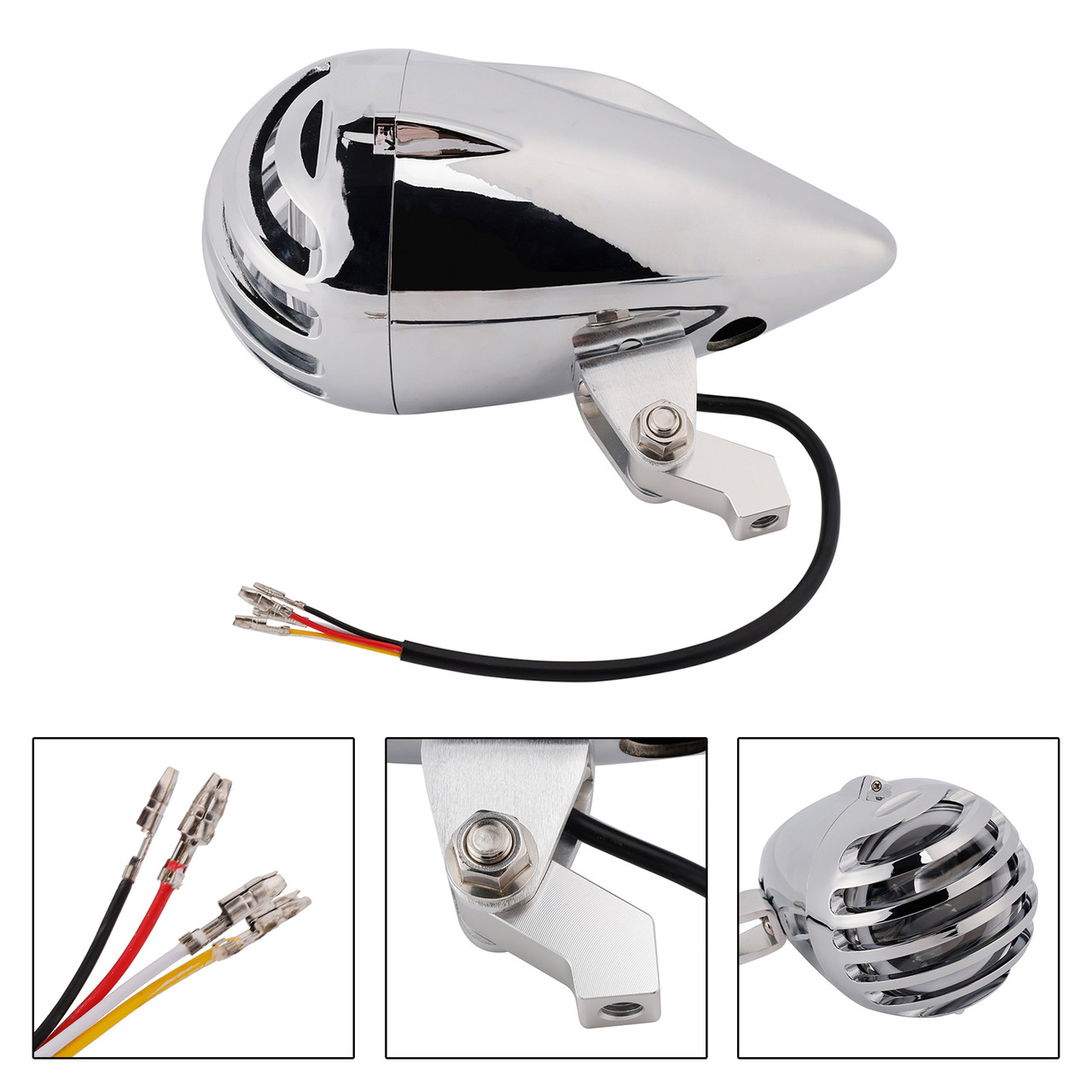 High&Low Beam Headlight Beam Fog Lamp Custom 6000Lm Fits For Racer Bobber
