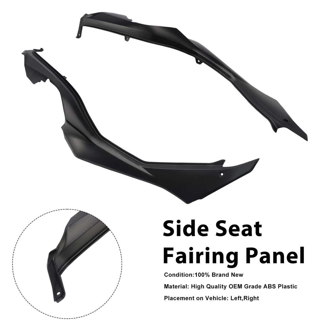 Side Seat Fairing Guards Cowl For Kawasaki Versys 1000 2019-2024 Matte Black