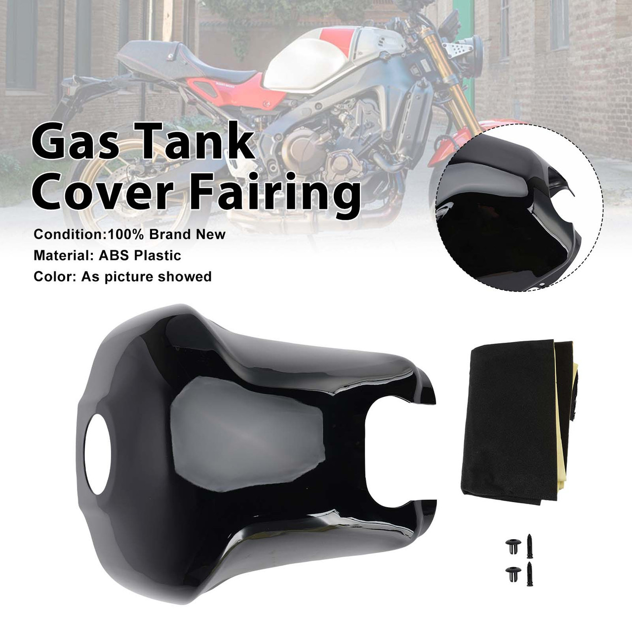 Rear Gas Tank Cover Fairing Protector For Yamaha XSR900 2022-2025 Black