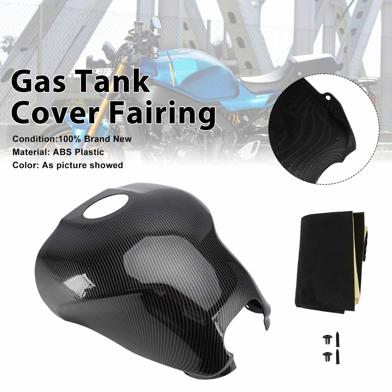Rear Gas Tank Cover Fairing Protector For Yamaha XSR900 2022-2025 Carbon