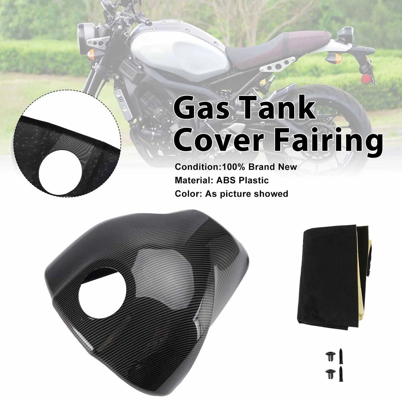Rear Gas Tank Cover Fairing Protector For Yamaha XSR900 2022-2025 Carbon