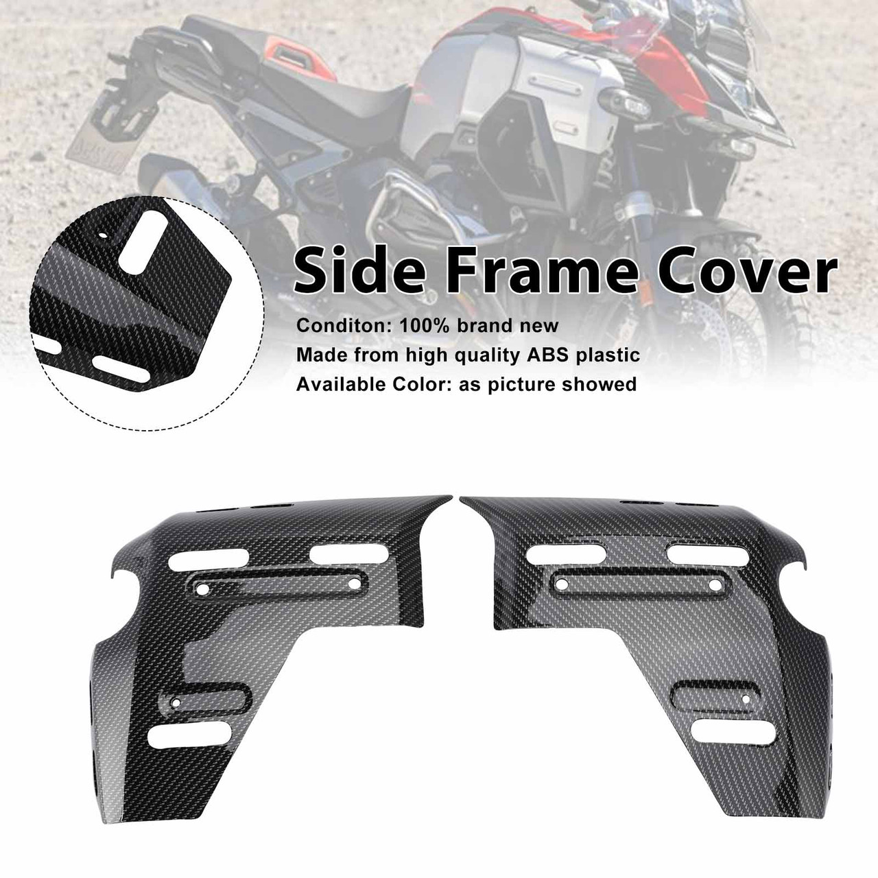 Side Frame Panel Fairings Cover For BMW R1300GS ADV 2025-2026 Carbon