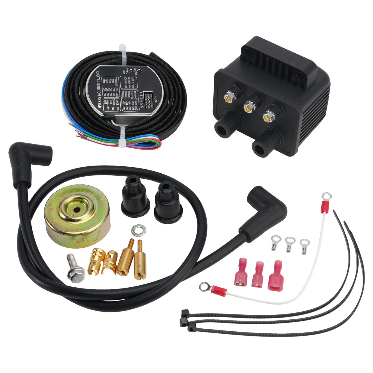 Complete Single Fire Ignition Kit For Big Twin EVO Shovel & Sportster XL 70-03