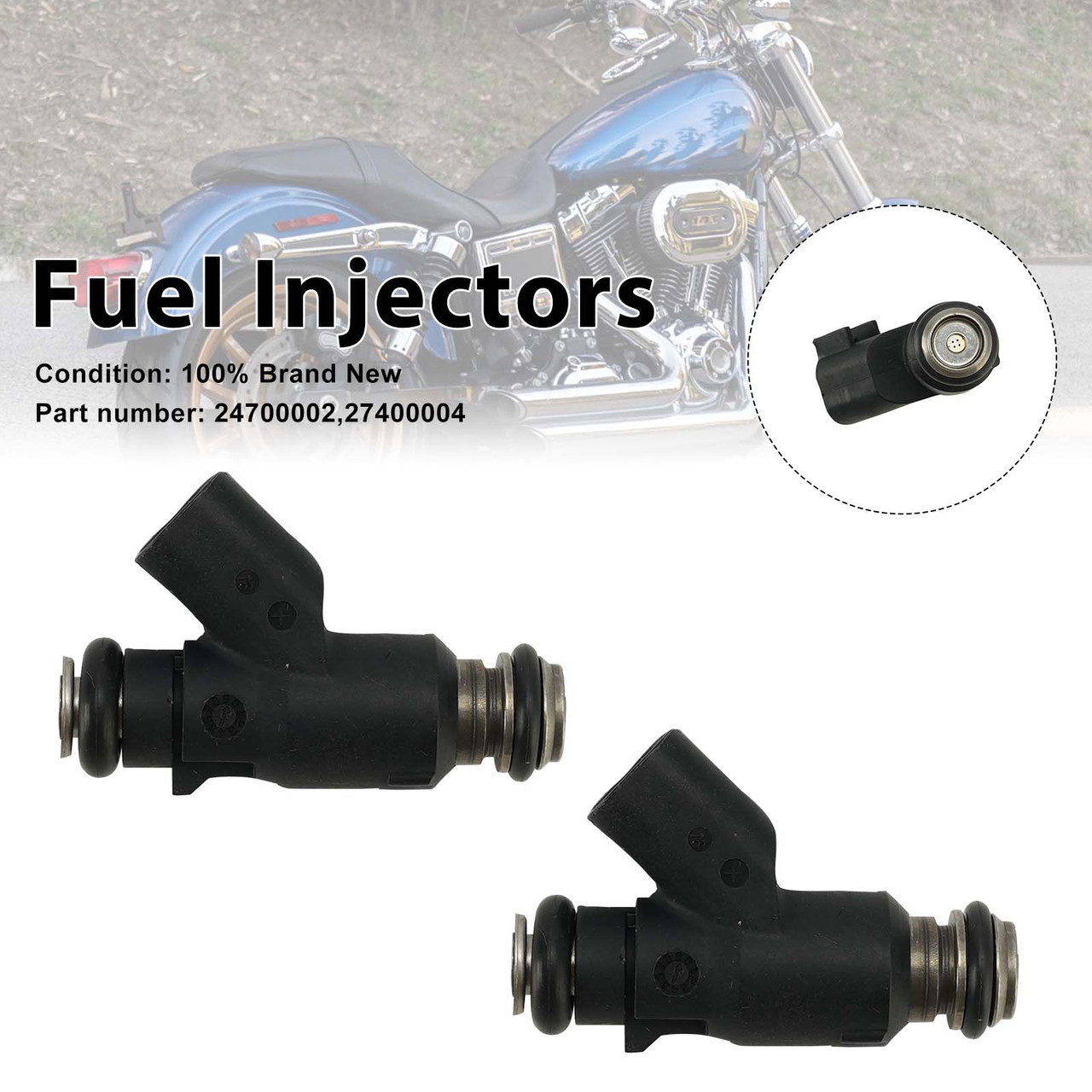 2PC 24700002 Fuel Injectors 27400004 Fits For SE 62mm ETC SE 58mm ETC 6.2 g/s