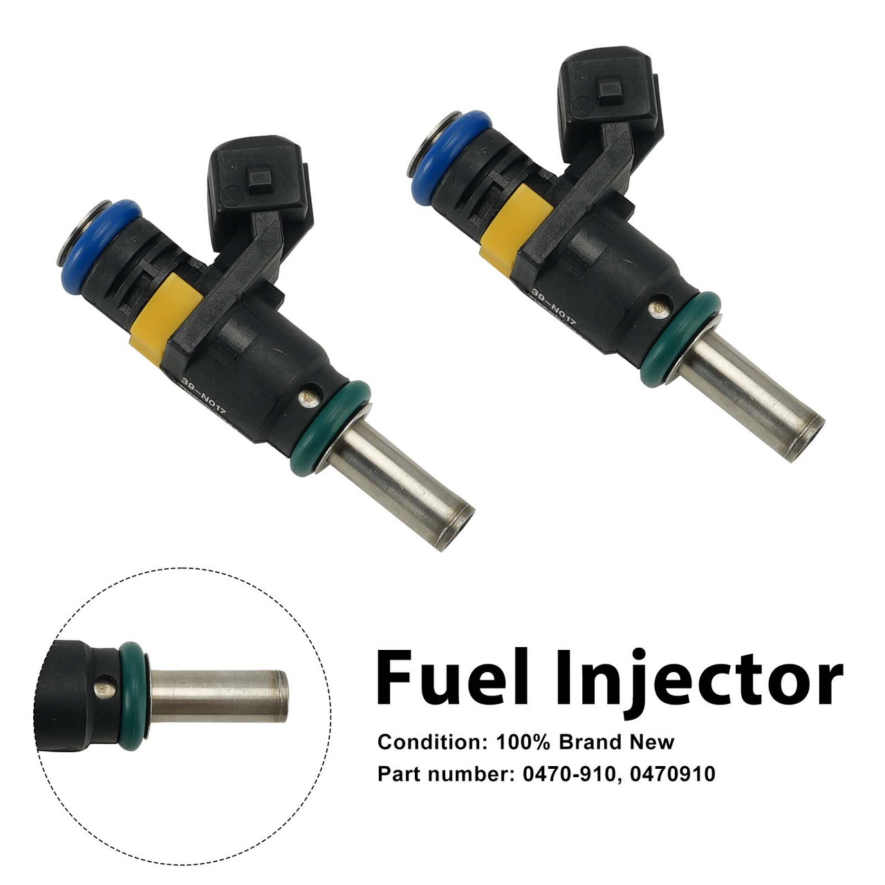 2PC Fuel Injectors 0470-910 For Arctic Cat WILDCAT 1000 2012-2016