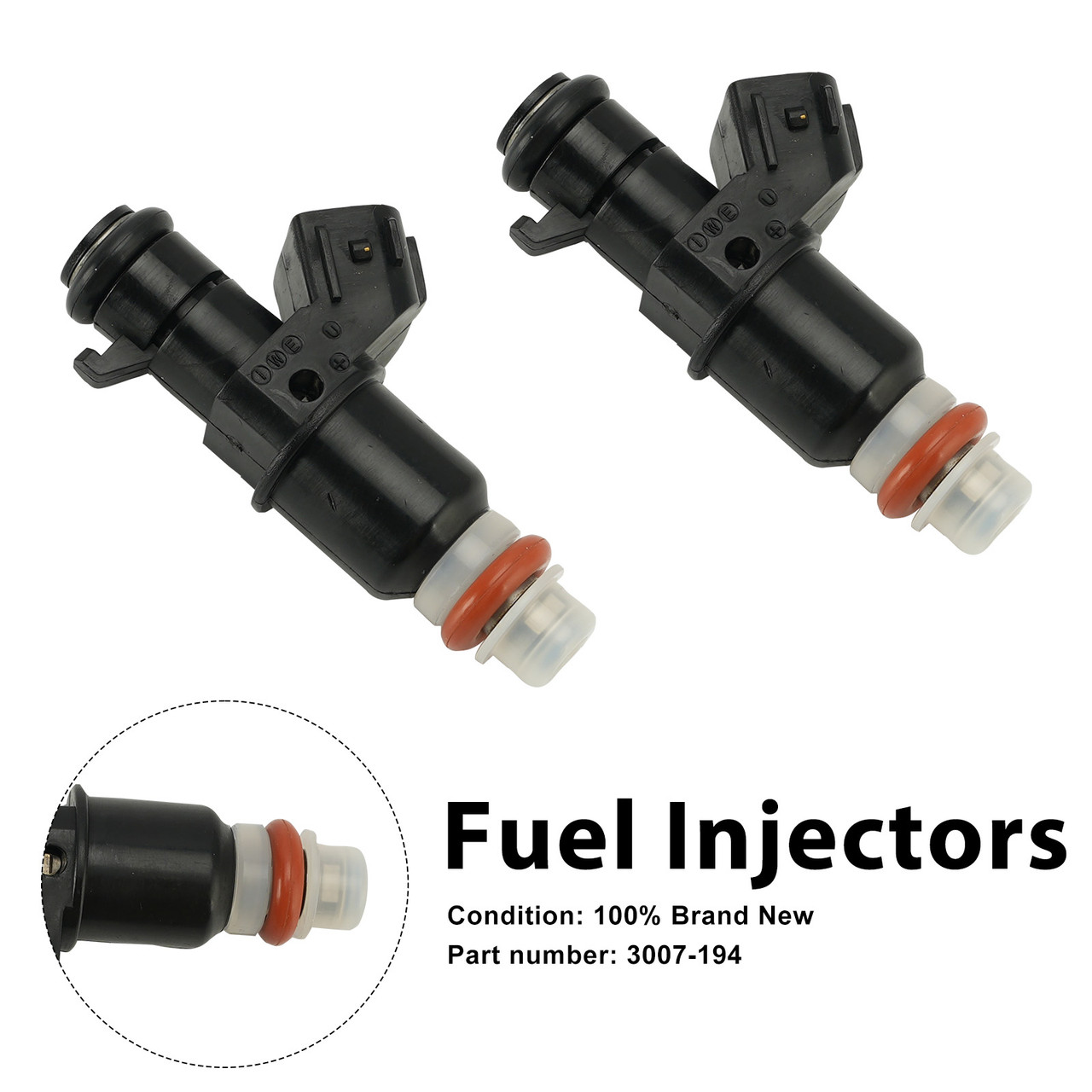 2PC Fuel Injectors 3007-194 For Arctic Cat Bearcat Z1 09-14 TZ1 08-14 ZR5000 14-17