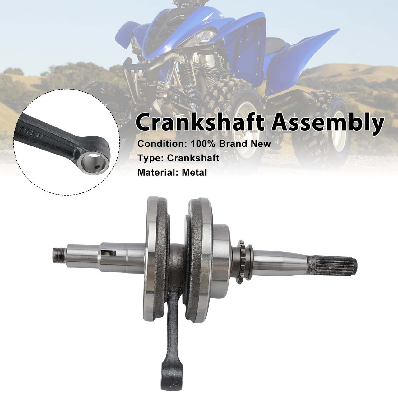 Crankshaft 1UY-11400-00-00 For Yamaha YFM350X YFM350R Raptor 350 2004-2013