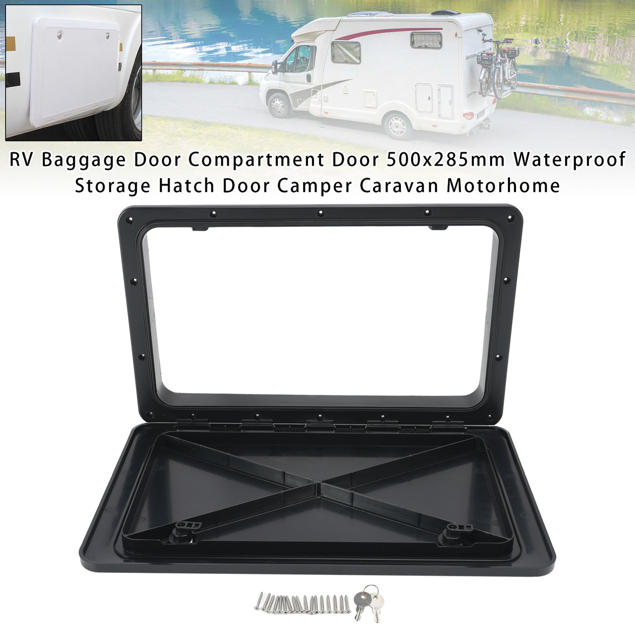 RV Baggage Door Compartment Door Waterproof Storage Hatch Camper Caravan