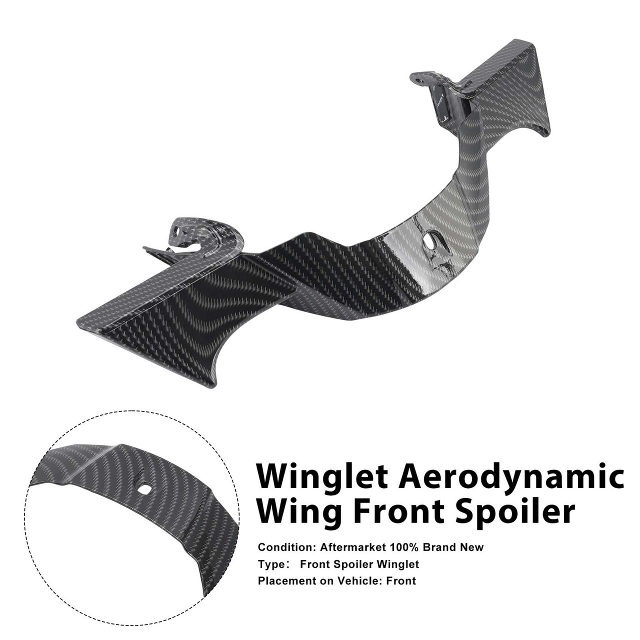 Winglet Aerodynamic Wing Front Spoiler For Yamaha MT-07 2025-2026 Carbon